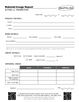 Material Usage Report